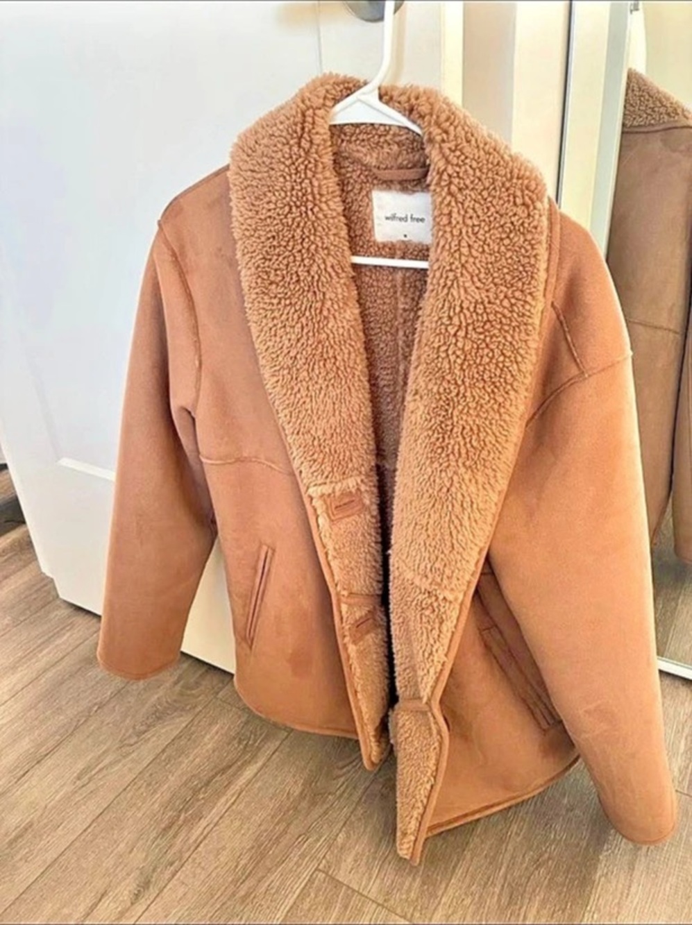 Wilfred Free Brown Sherpa Collar Jacket